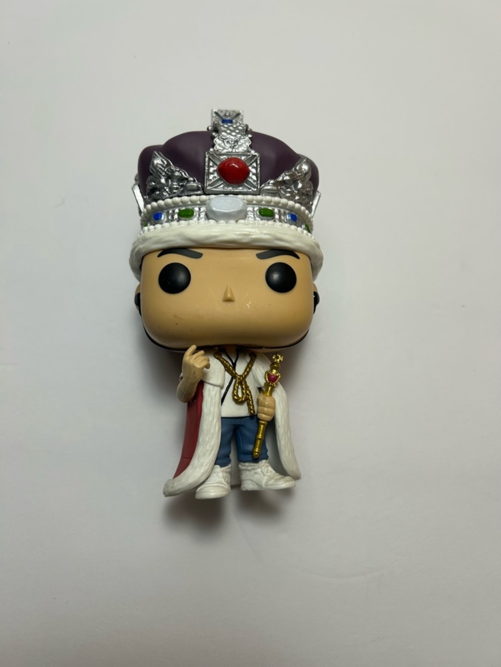 Funko King Pop! Figure with Purple Crown and Gold Scepter